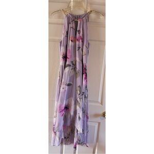 White House Black Market Purple Floral Dress